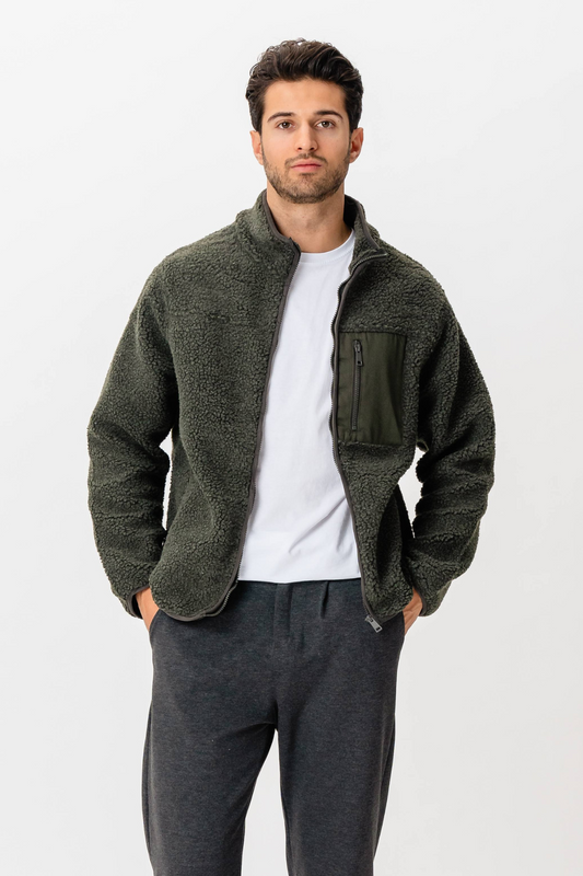 Loris - Giacca Uomo Oliva Scura Stile Casual