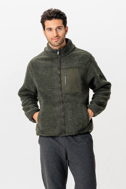 Loris - Giacca Uomo Oliva Scura Stile Casual