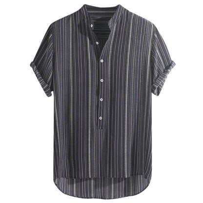 Luigi - Camicia Uomo Manica Corta Estiva Traspirante Moderna