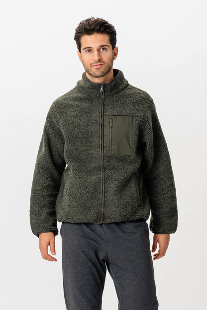 Loris - Giacca Uomo Oliva Scura Stile Casual