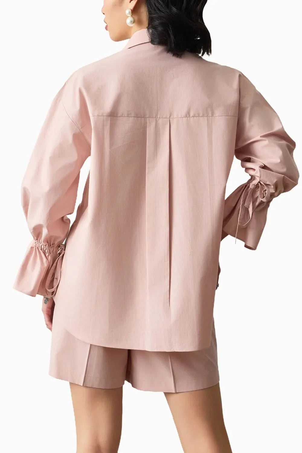 Paolisa - Camicia Donna Rosa Petalo Delicata Moderna