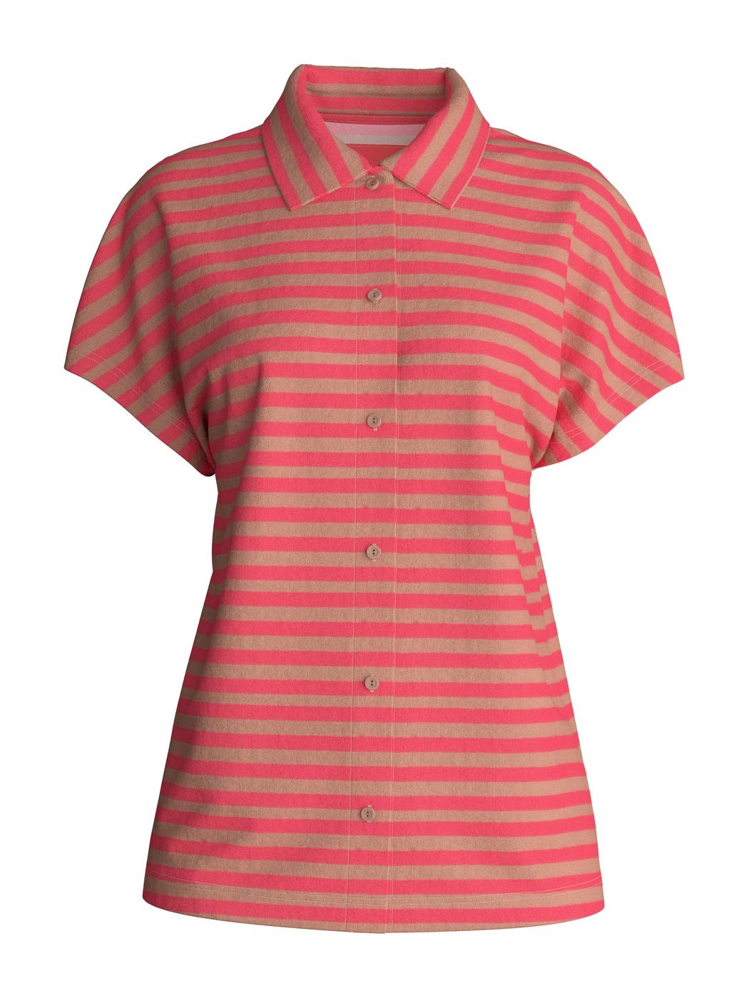 Albina - Camicia Donna Maniche Corte in Spugna