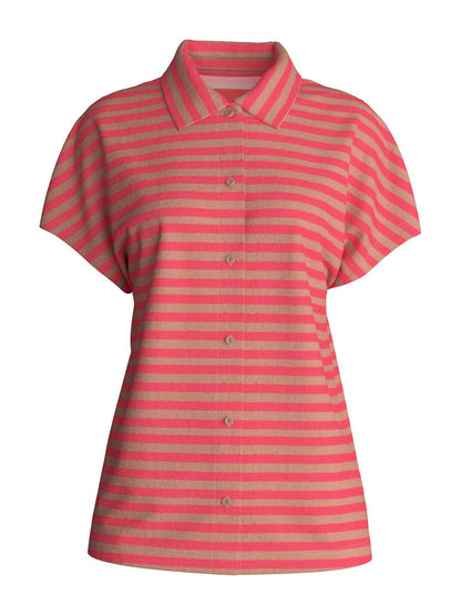 Albina - Camicia Donna Maniche Corte in Spugna