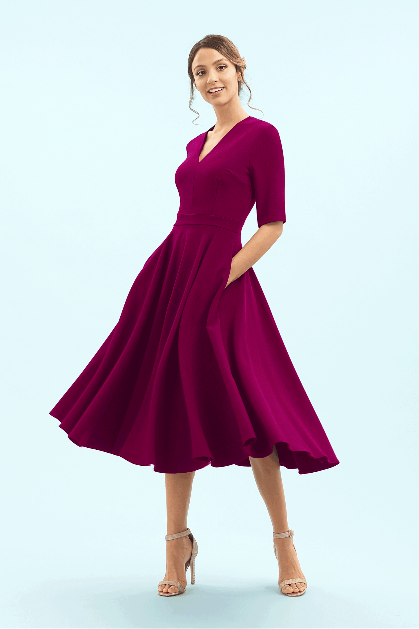 Susy - Abito Midi Donna Elegante Moderno