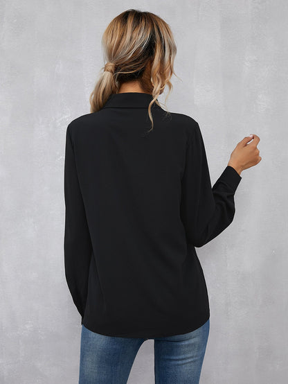 Gioia - Camicia Bordo Volant con Bottoni Donna