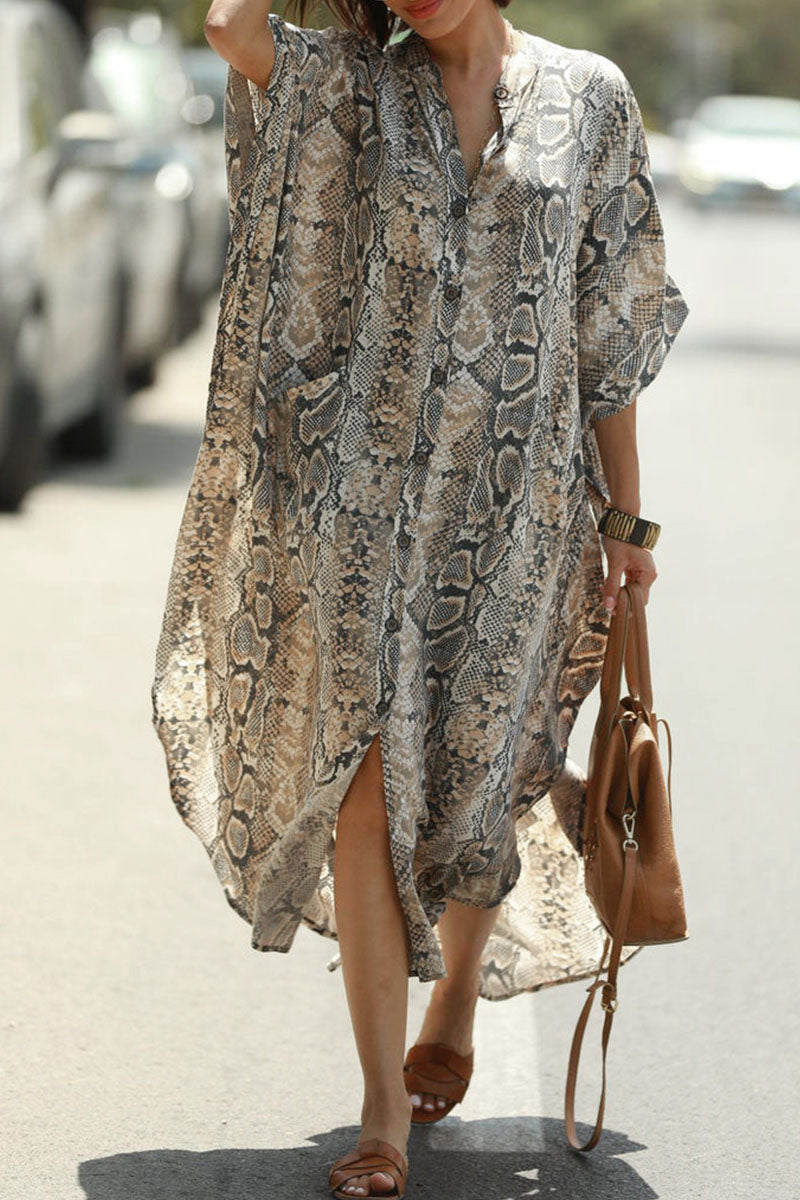 Morisia - Cover Up Animalier Donna Vacanza Stylish Moderna