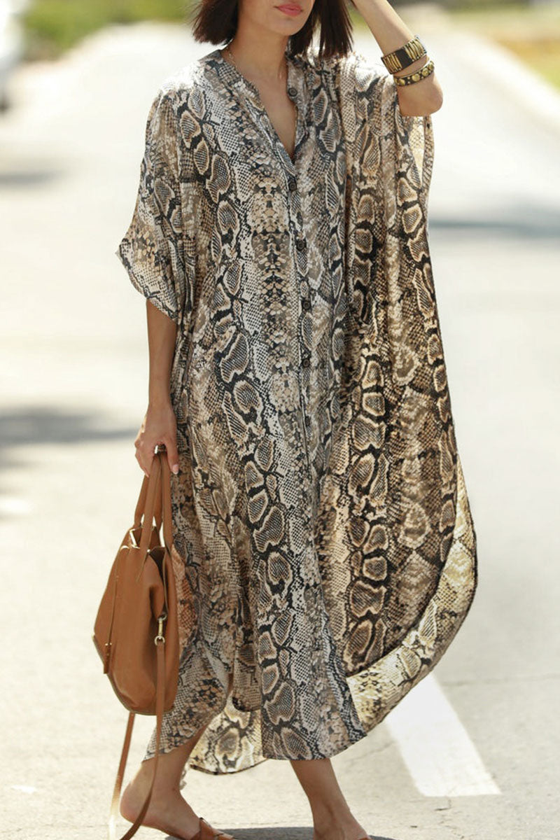 Morisia - Cover Up Animalier Donna Vacanza Stylish Moderna