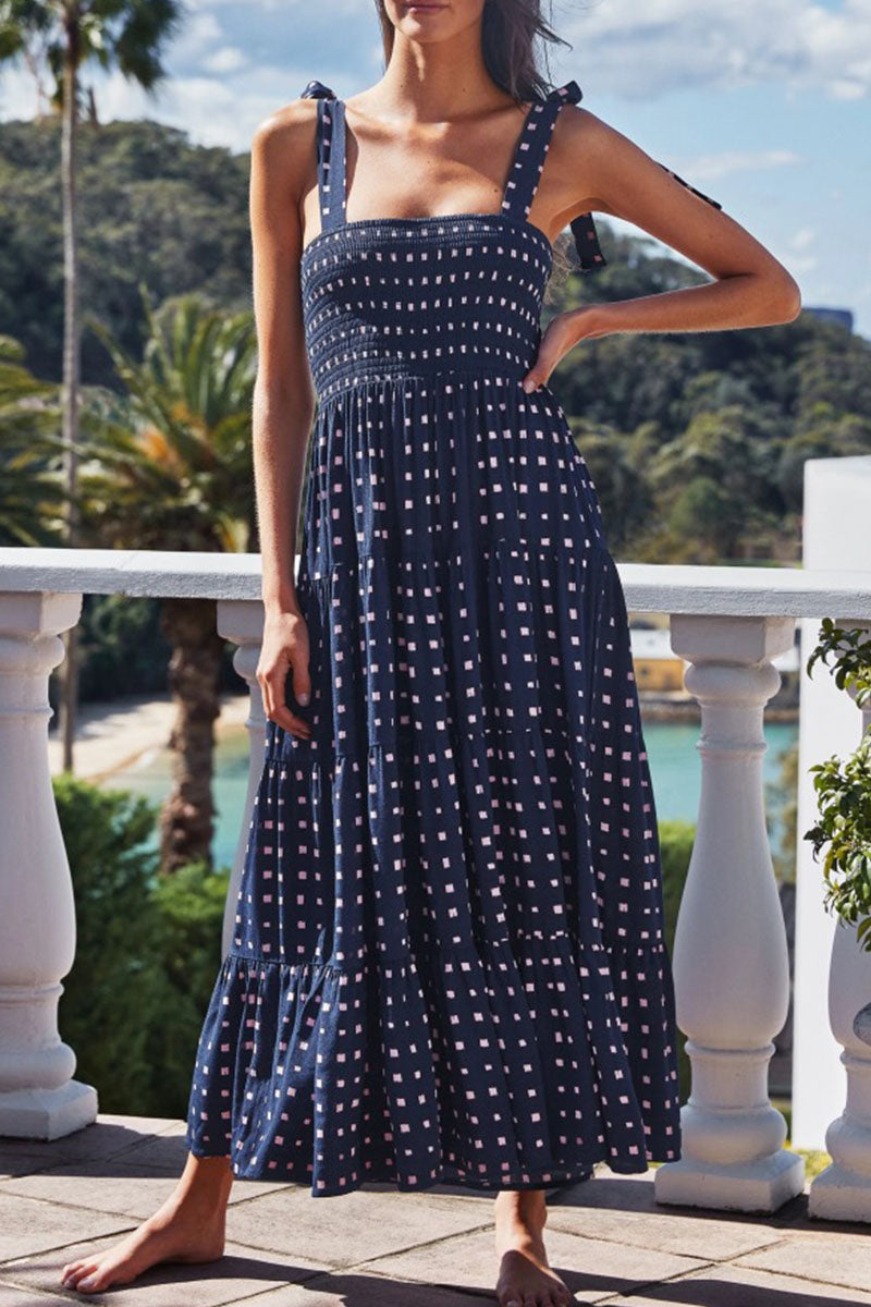 Nunziata - Abito Donna Spalline Stampa Colorata Moderna Estiva