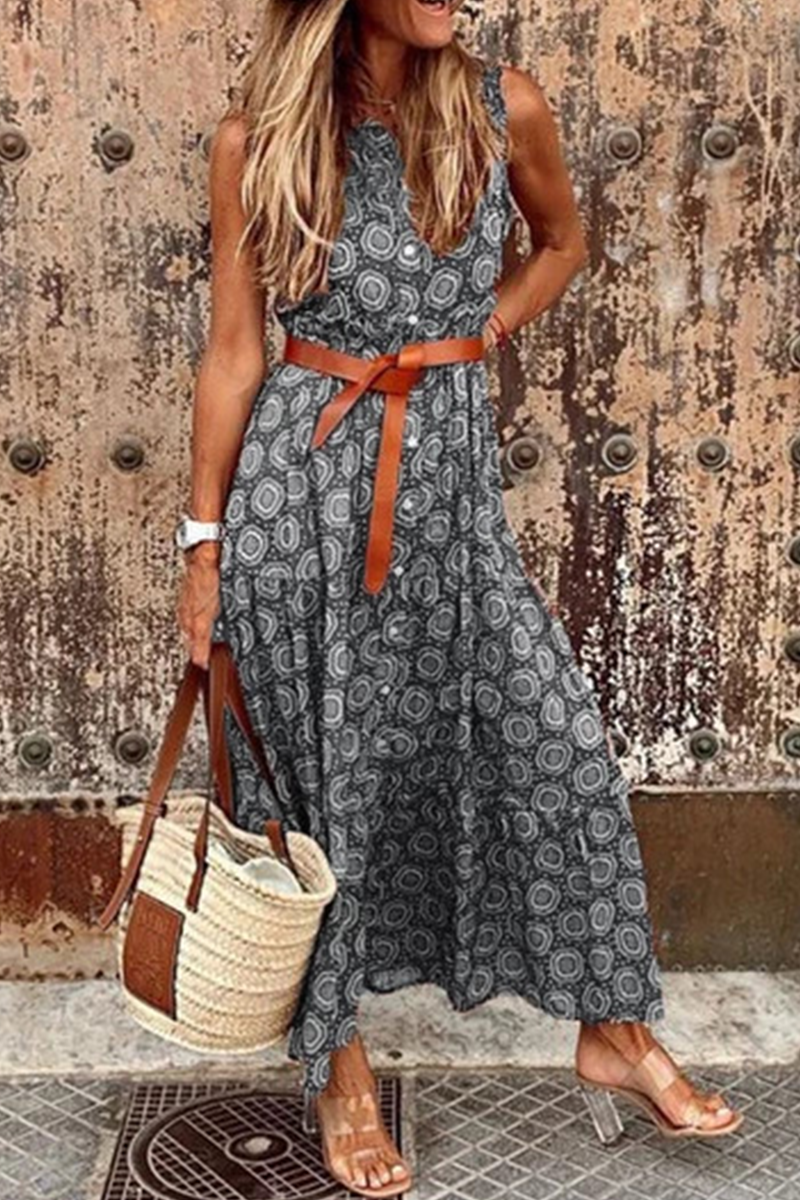 Teresa - Abito A Line Pois Collo Mandarin Elegante