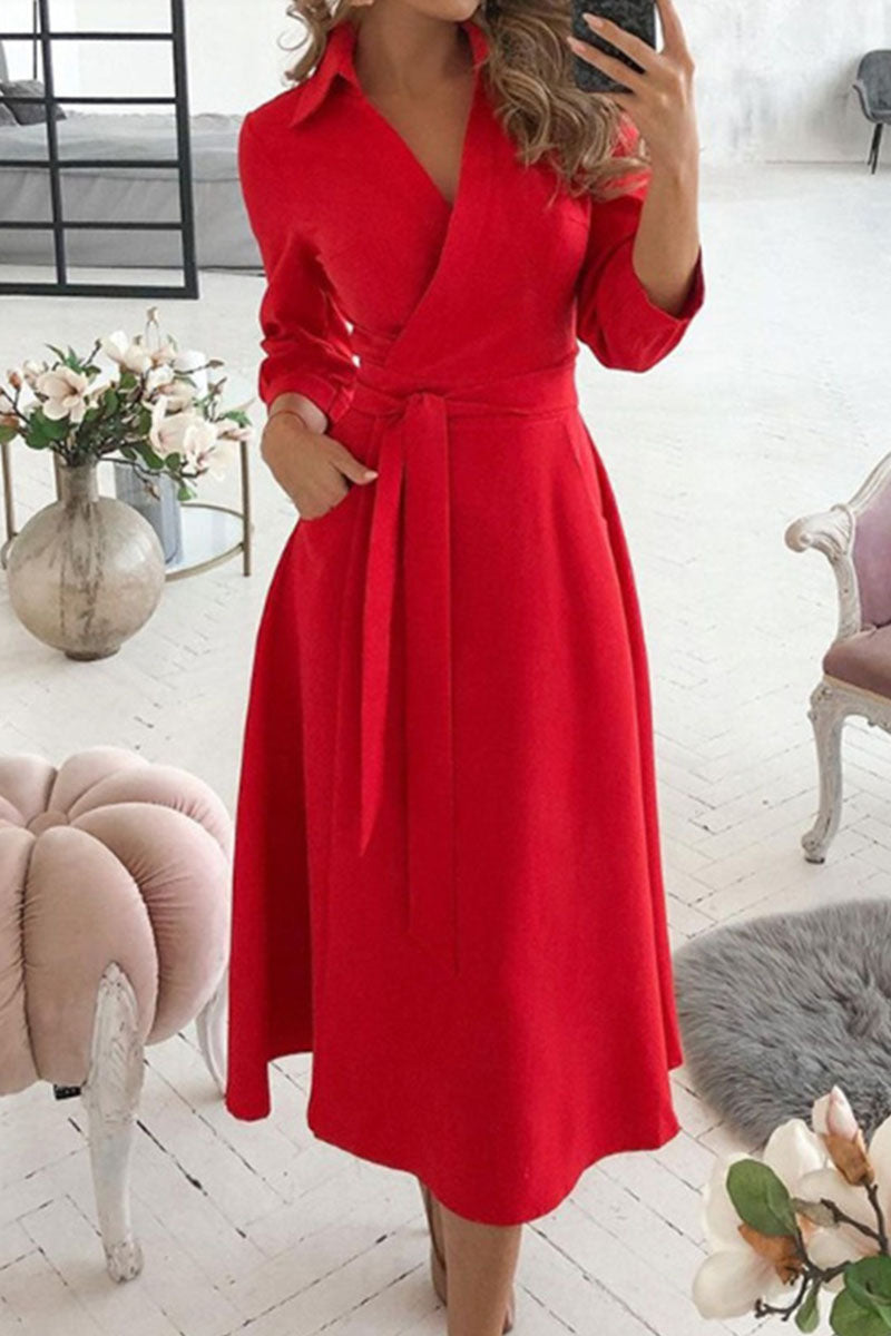 Tiziana - Abito A Line Scollo V Elegante