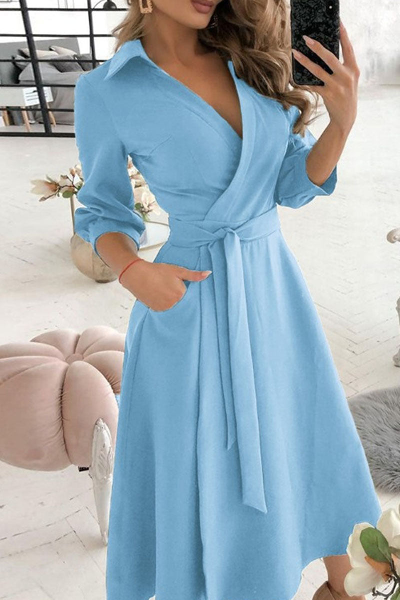 Tiziana - Abito A Line Scollo V Elegante