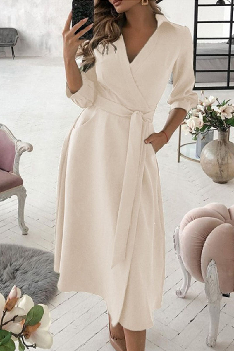 Tiziana - Abito A Line Scollo V Elegante