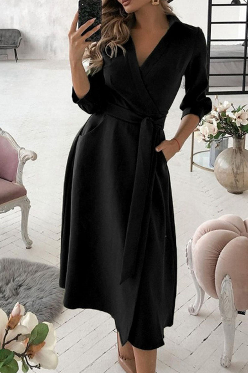 Tiziana - Abito A Line Scollo V Elegante