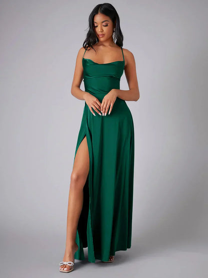 Tiziana – Abito Maxi Elegante Dalla Finitura Lucida E Raffinata