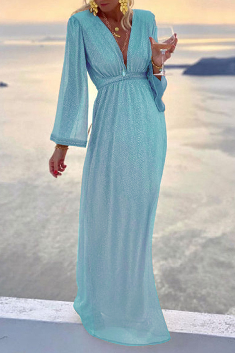 Silvia - Abito Elegante Scollo V Patchwork Sera