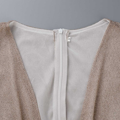 Silvia - Abito Elegante Scollo V Patchwork Sera