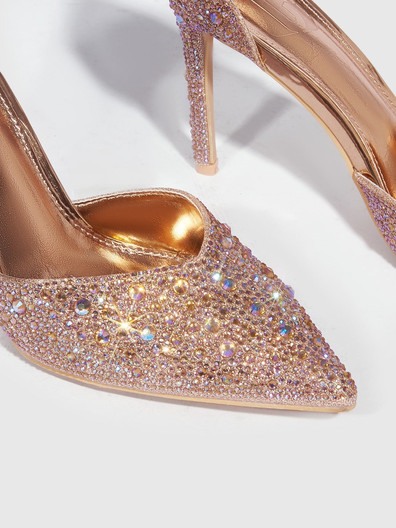Herminia - Décolleté Punta Tacco Spillo Cinturino Strass Donna