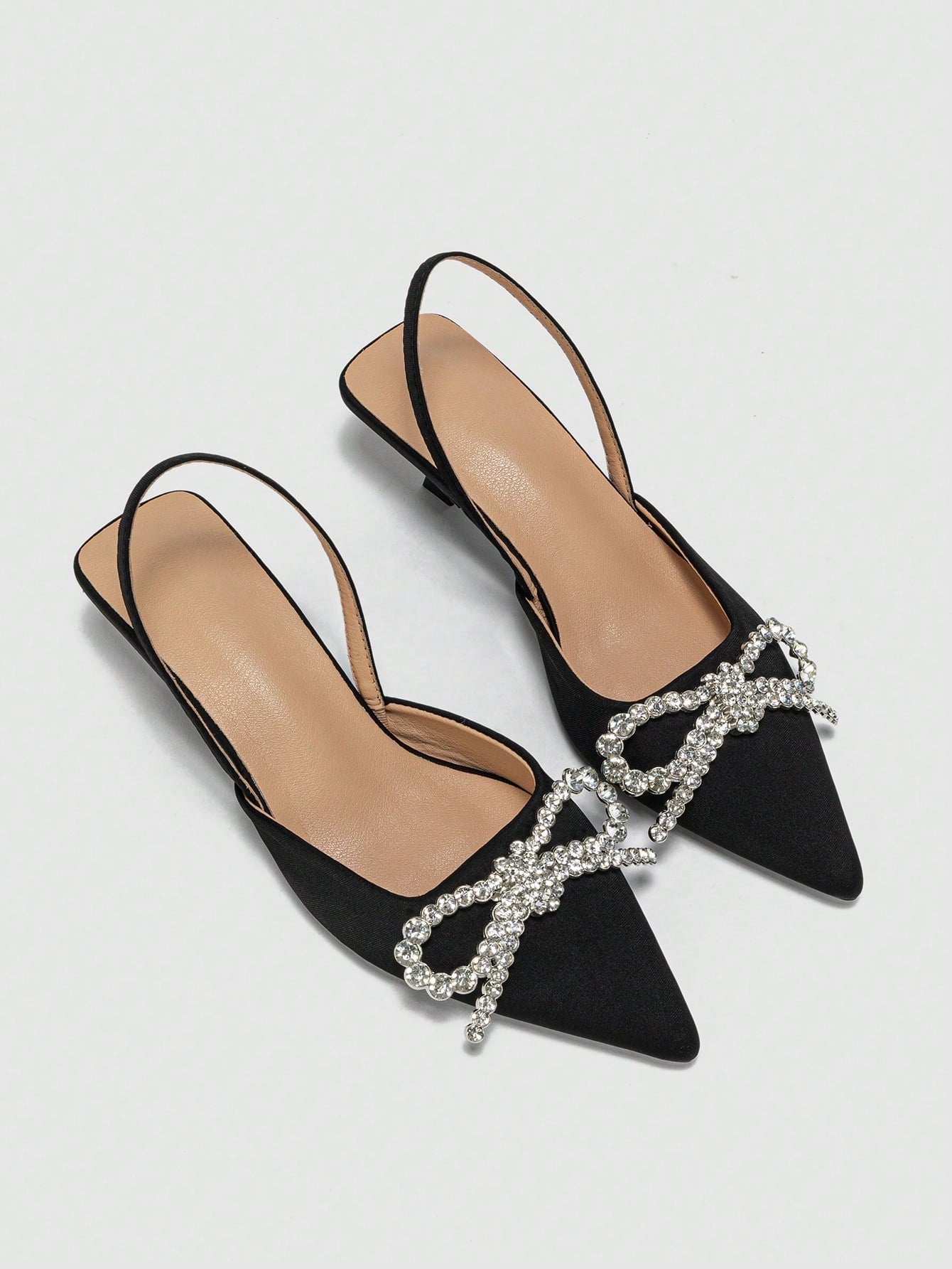 Honesta - Scarpa Tacco Piramide Strass Fiocco Donna Elegante