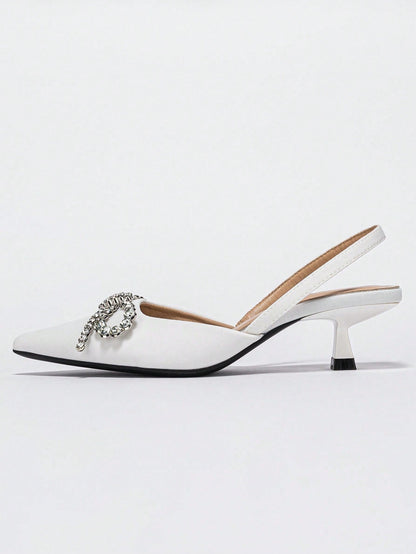 Honesta - Scarpa Tacco Piramide Strass Fiocco Donna Elegante