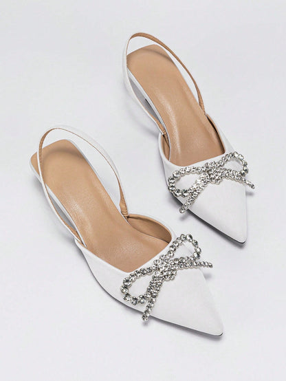 Honesta - Scarpa Tacco Piramide Strass Fiocco Donna Elegante
