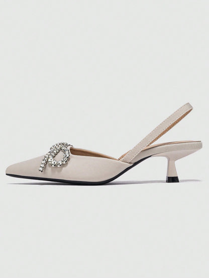 Honesta - Scarpa Tacco Piramide Strass Fiocco Donna Elegante
