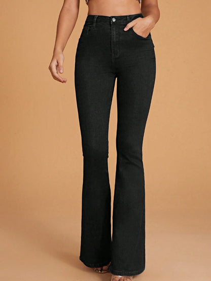Enrica - Jeans Gamba Svasata Vita Alta Donna