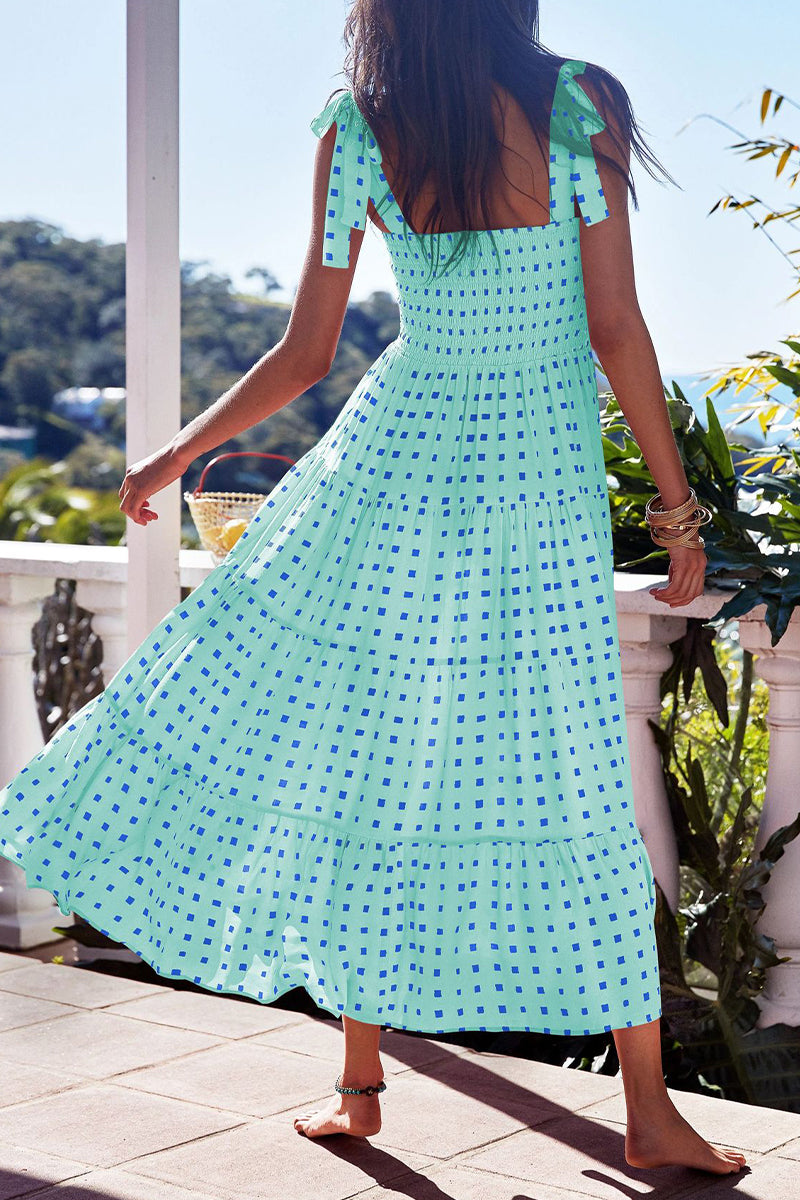 Nunziata - Abito Donna Spalline Stampa Colorata Moderna Estiva