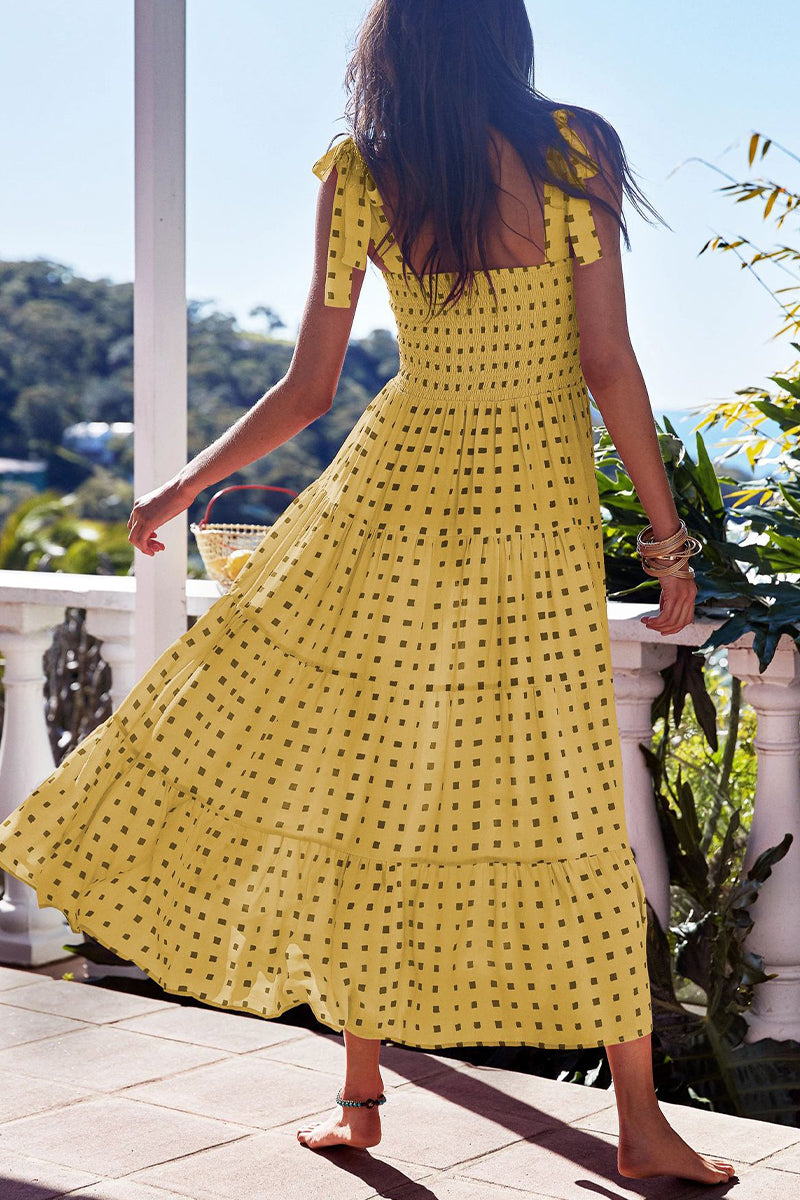 Nunziata - Abito Donna Spalline Stampa Colorata Moderna Estiva