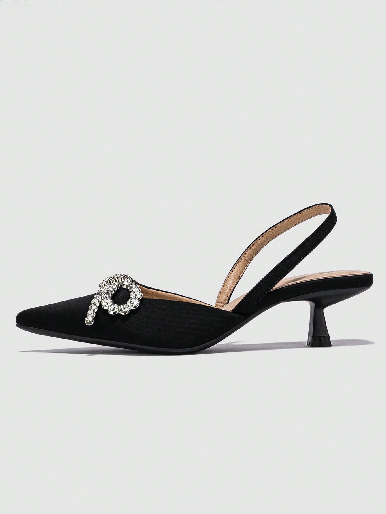 Honesta - Scarpa Tacco Piramide Strass Fiocco Donna Elegante
