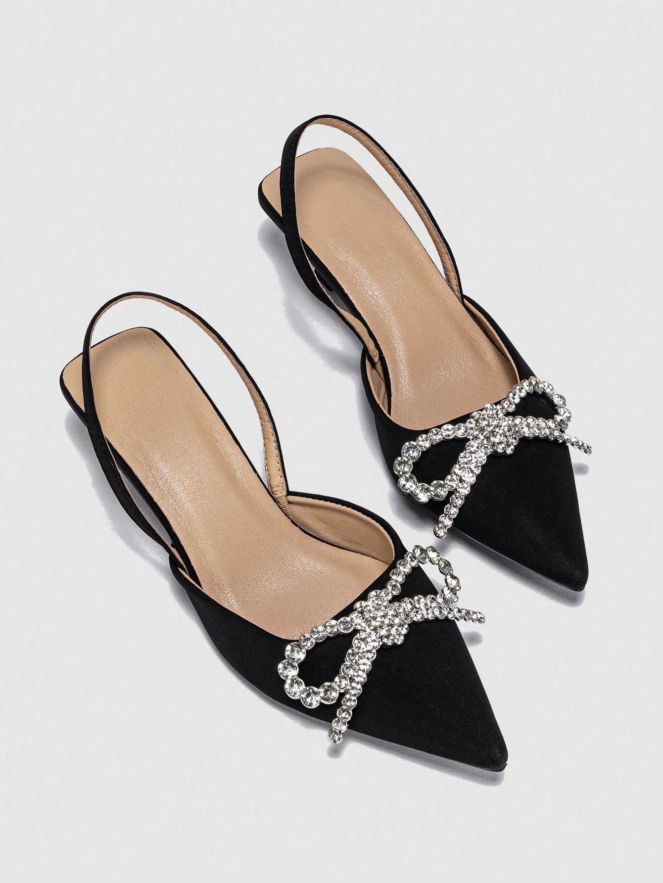 Honesta - Scarpa Tacco Piramide Strass Fiocco Donna Elegante