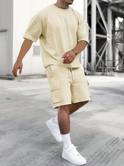 Filippo – Set Casual Composto Da T-Shirt E Pantaloni Modello Cargo