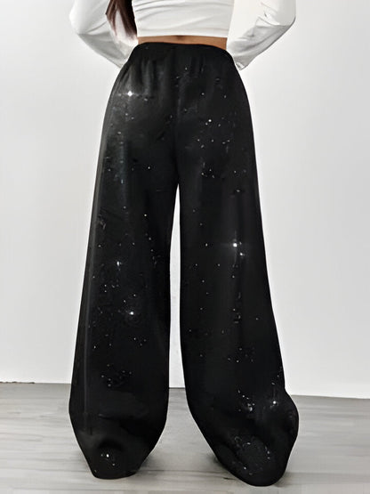 Felicita – Pantaloni Casual Con Fantasia Galassia E Gamba Larga