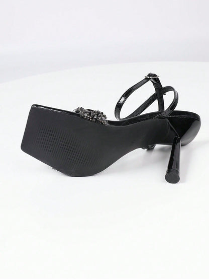 Floriana - Sandali Tacco Alto Paillettes Donna Glamour