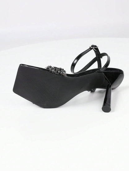 Floriana - Sandali Tacco Alto Paillettes Donna Glamour