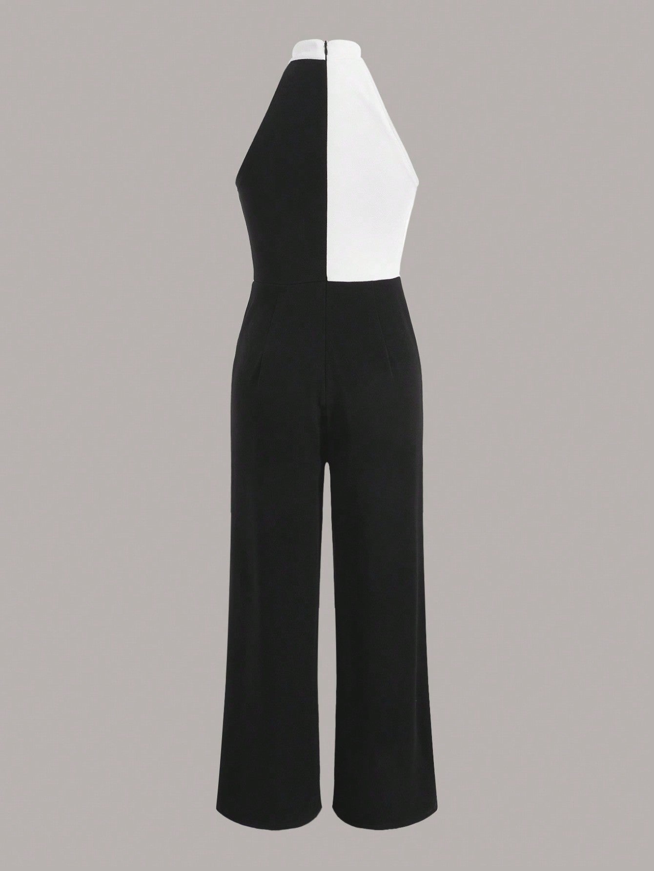 Fiamma - Jumpsuit Asimmetrica a Contrasto Donna