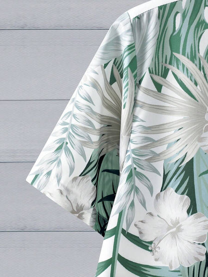 Hyacinthus - Camicia Tropicale Uomo Fantasia Botanica Estiva
