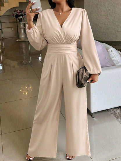 Grazia - Tuta Casual Scollo V Arricciatura Taglie Comode