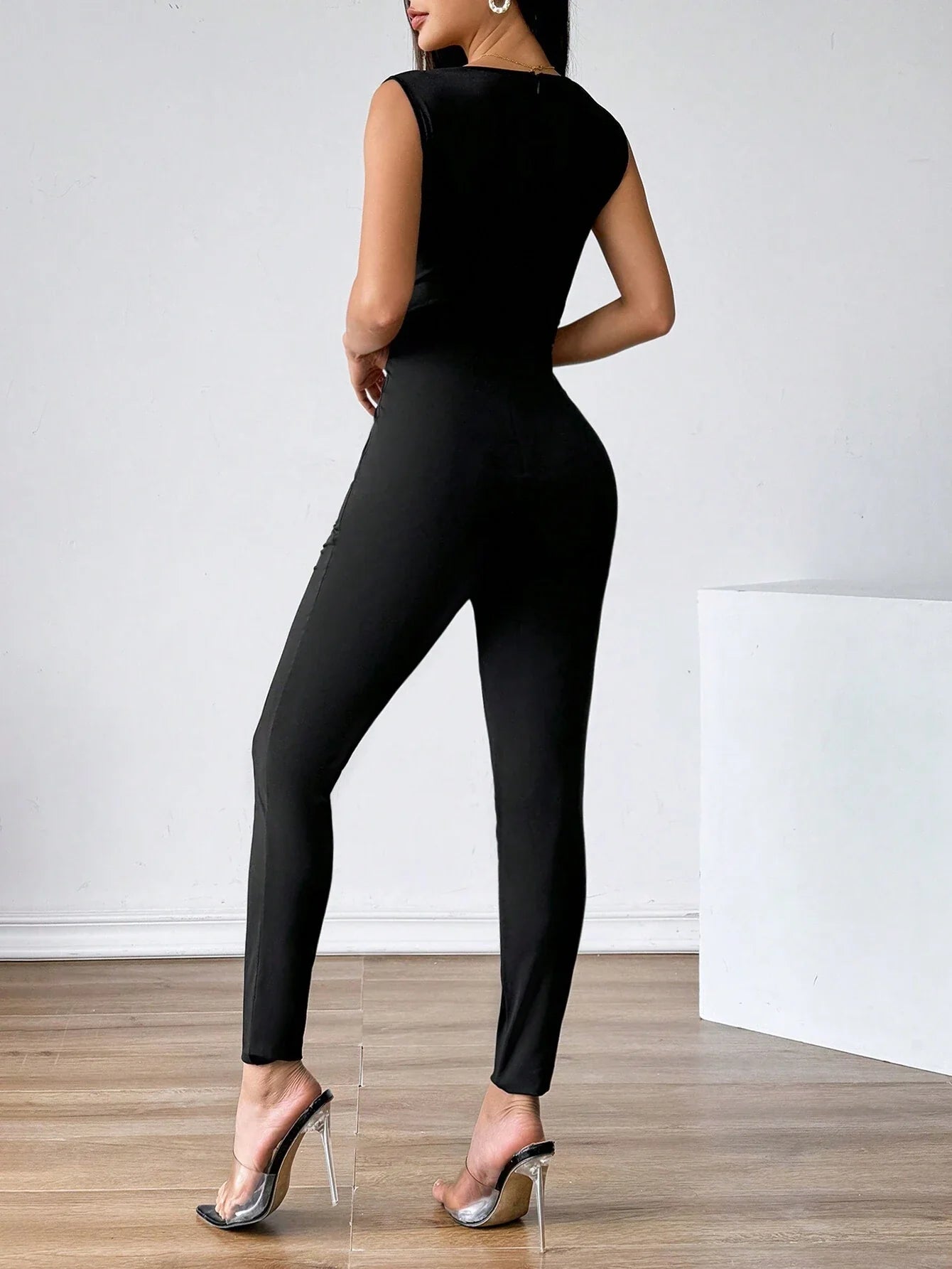 Federica - Jumpsuit Senza Maniche Pizzo Donna Elegante