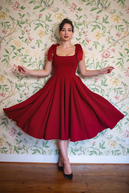 Serena - Abito Midi Donna Elegante Raffinato