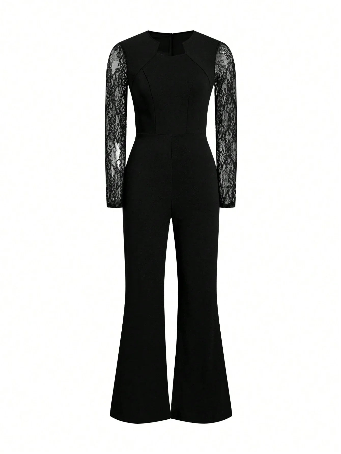 Fabiola - Tuta Elegante Inserti Pizzo Donna Raffinata