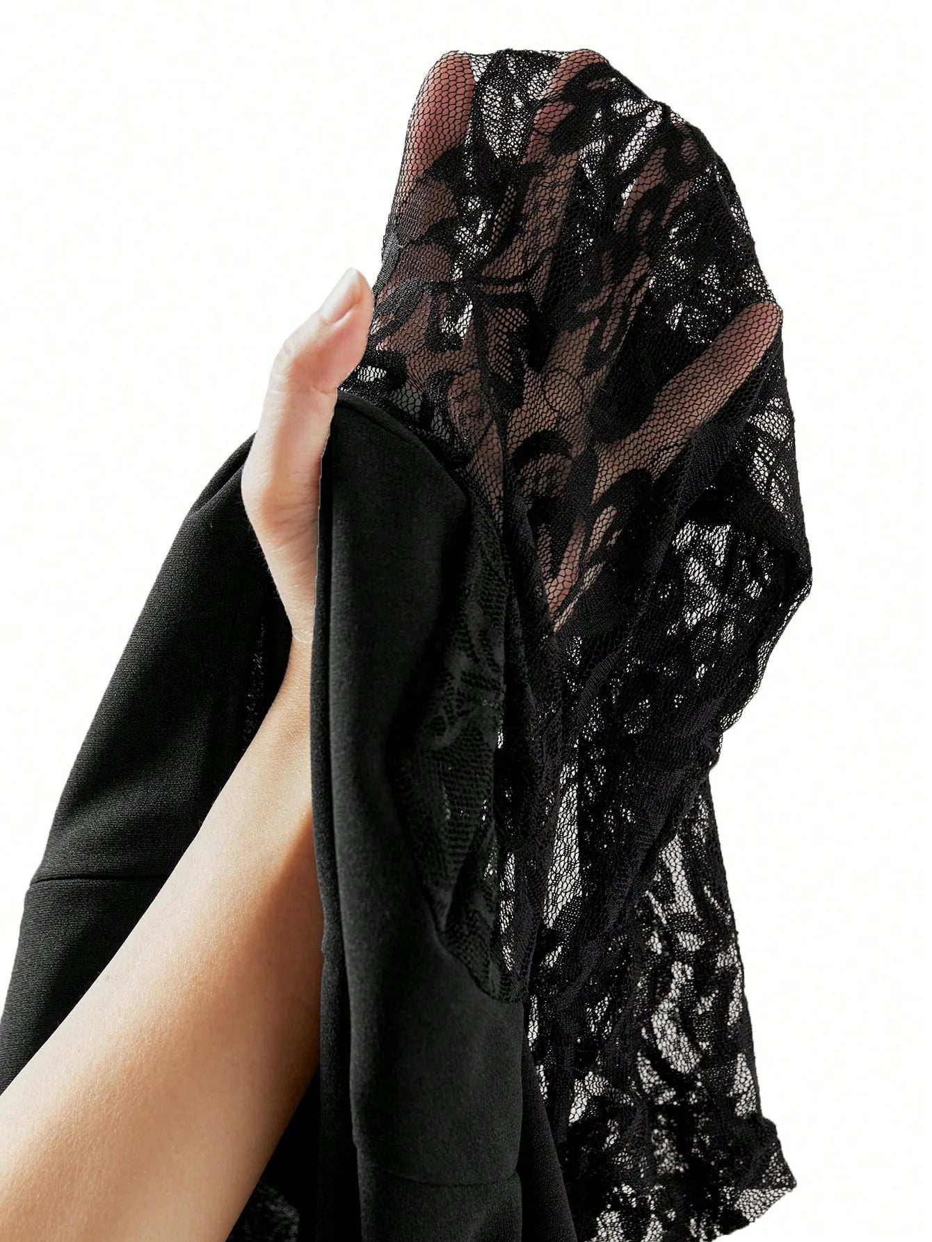 Fabiola - Tuta Elegante Inserti Pizzo Donna Raffinata
