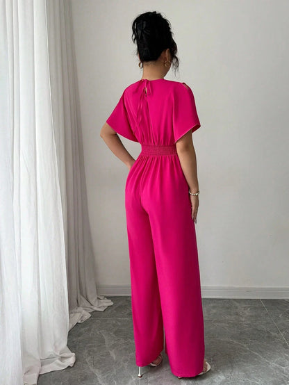 Immacolata - Tuta Elegante Cintura Scollo V Incrociato Donna