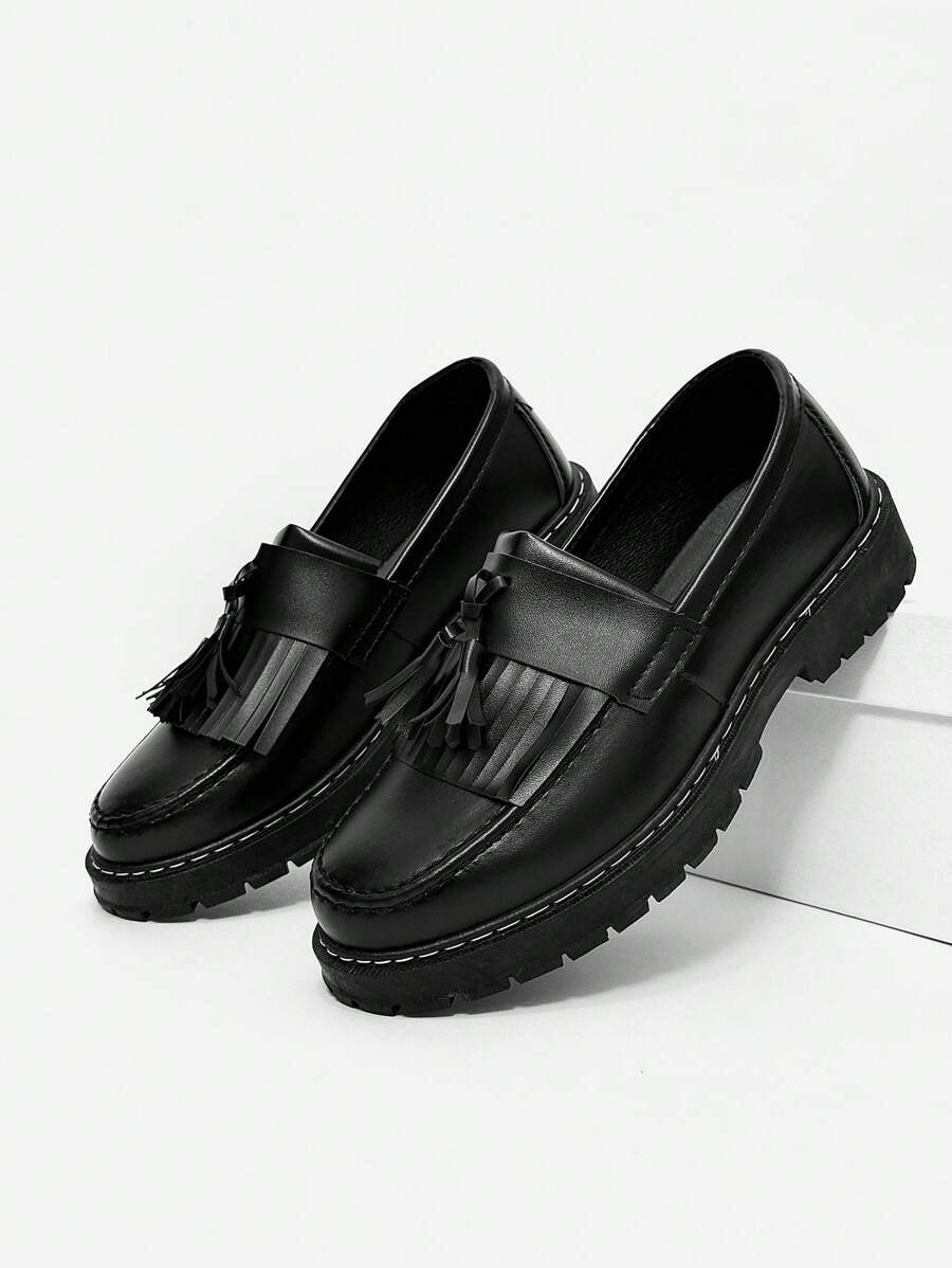 Amedeo – Scarpe Slip-On Da Uomo Nere Con Suola Spessa