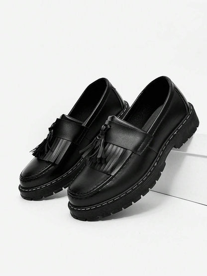 Amedeo – Scarpe Slip-On Da Uomo Nere Con Suola Spessa