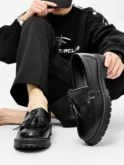 Amedeo – Scarpe Slip-On Da Uomo Nere Con Suola Spessa