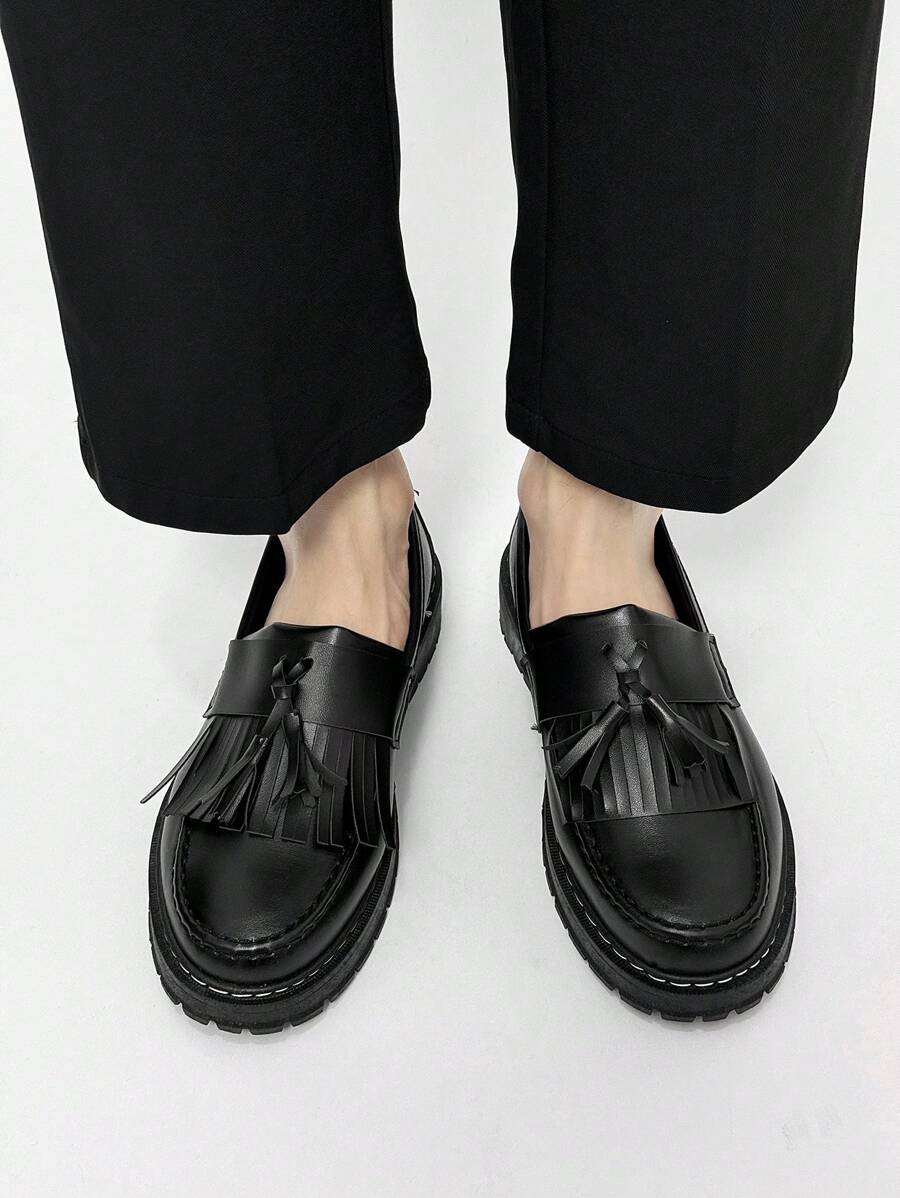 Amedeo – Scarpe Slip-On Da Uomo Nere Con Suola Spessa