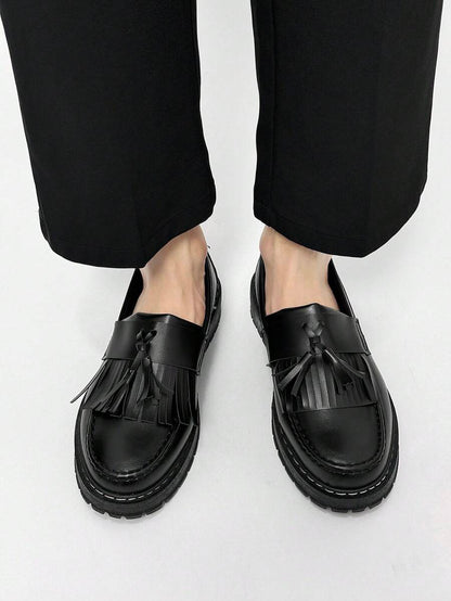 Amedeo – Scarpe Slip-On Da Uomo Nere Con Suola Spessa