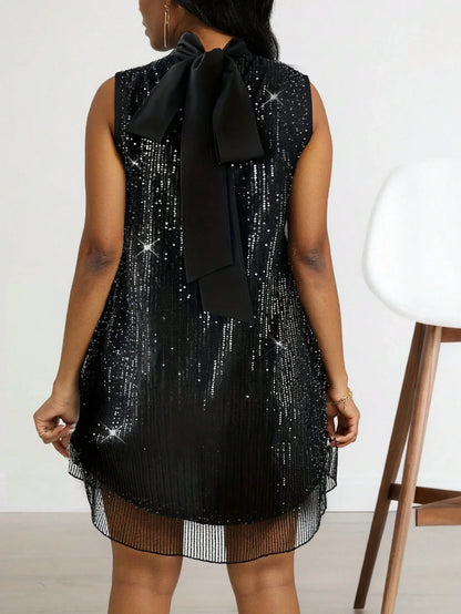 Giulia - Abito Senza Maniche Paillettes Taglie Forti Donna