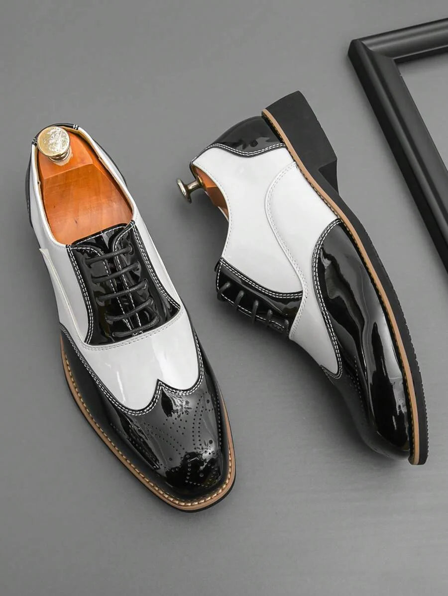 Armando – Scarpe Oxford Bicolore Da Uomo Con Stringhe Retro