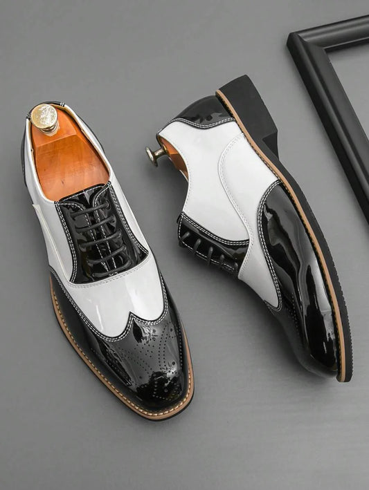 Armando – Scarpe Oxford Bicolore Da Uomo Con Stringhe Retro